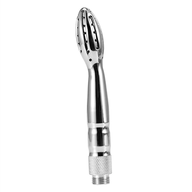 New Aluminum Alloy Silver Bidet Anal Enema Shower Head Anus Cleaning Wash Douche Portable Sprayer Thread G1/2' 2