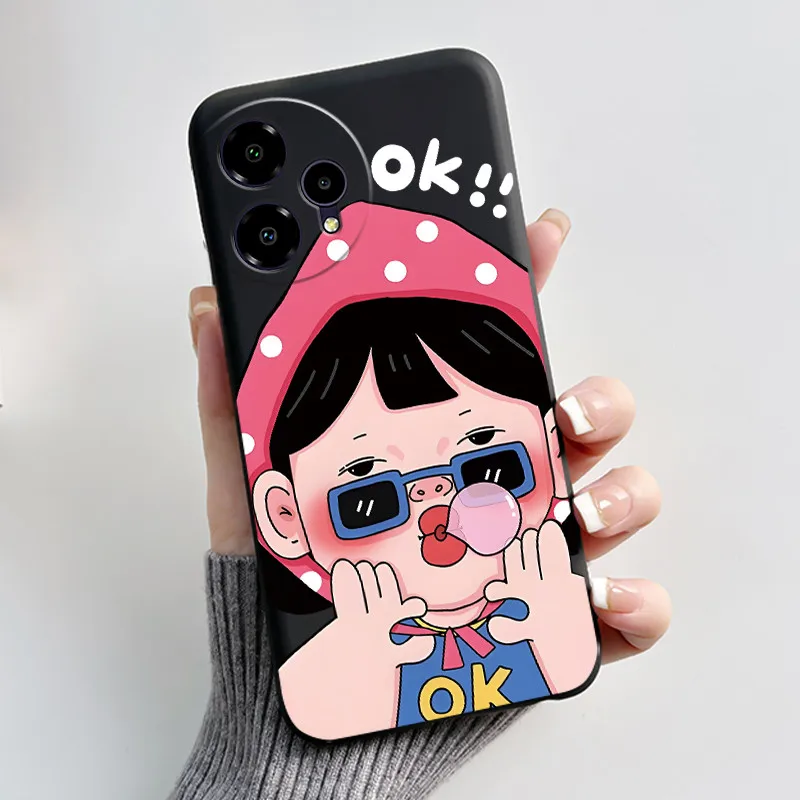 Aesthetic Cute Cat Cartoon Silicone Soft TPU Phone Case Cover