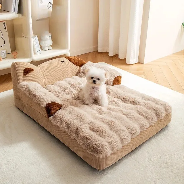 Puppy Bed Accessories Dog Pet Large Dogs Baskets Basket Medium Supplies Beds Fluffy Small Blanket Pets Products Cats Kennel Sofa 2