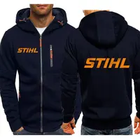 Men Electric Tool Hoodies Stihls Long Sleeve Sweatshirt Zipper Design Hooded Sweatshirt for Men Clothing Sportswear Casual Jacke 1