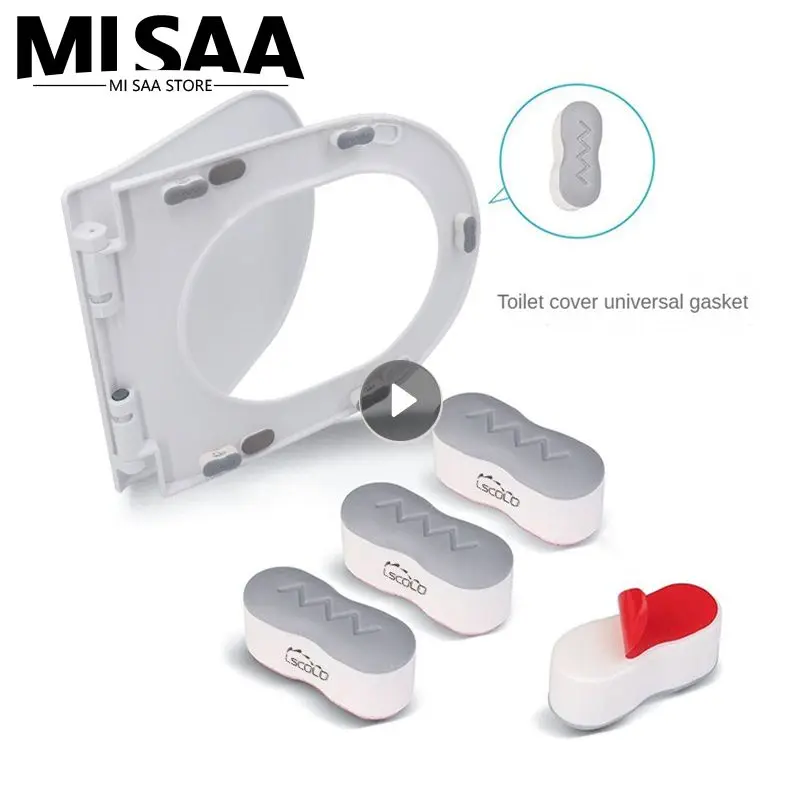 

Antislip Toilet Cover Toilet Lid Gasket Self Adhesive Bidet Cover Buffering Shim Toilet Bumper Cushion Household Merchandises