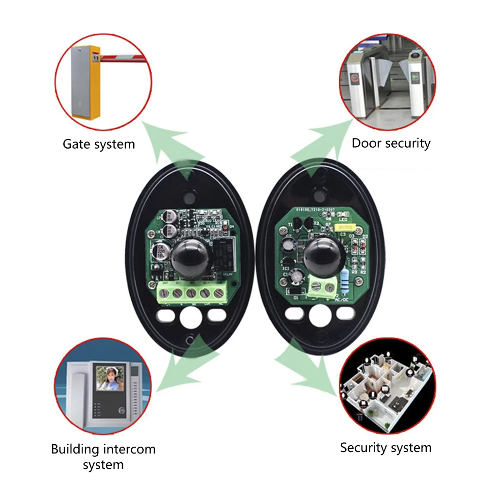 DC 12-24V Automatic Induction Sensor Module Anti-theft Alarm Safety Wired Photocell Infrared Radiation Detector for Gate Garage gsm sms wired infrared safety beam photocell automatic gate door garage shutter barrier sensor auto call