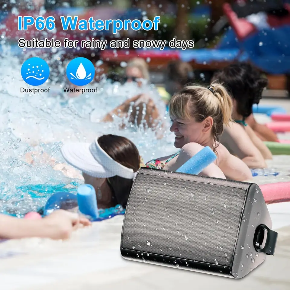 Herdio Altoparlanti Esterni 800W 6.5 Pollici - 4 Diffusori Impermeabili Per Giardino, Piscina E Terrazzo - Foto 3