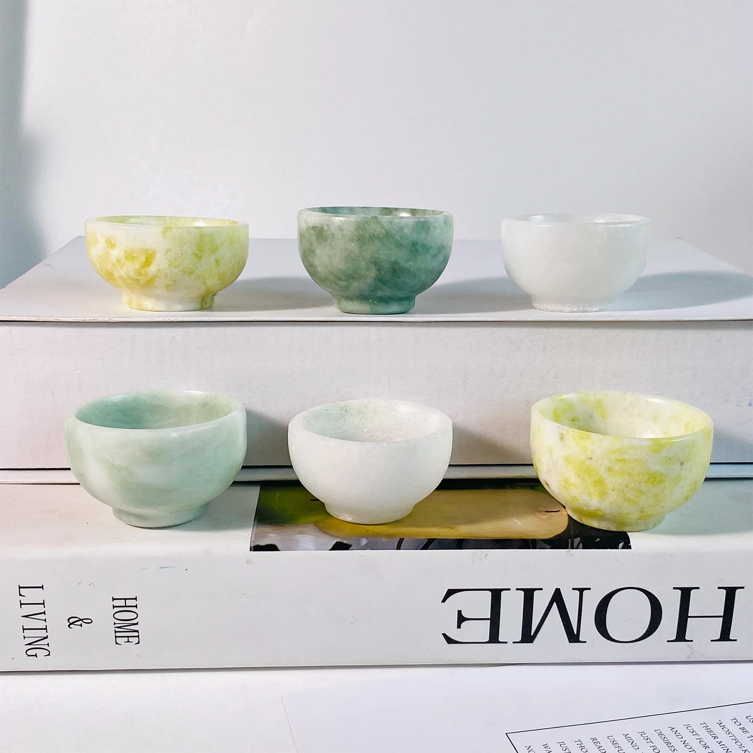 Natural Crystal Jade Bowl Inside Out Home Decor