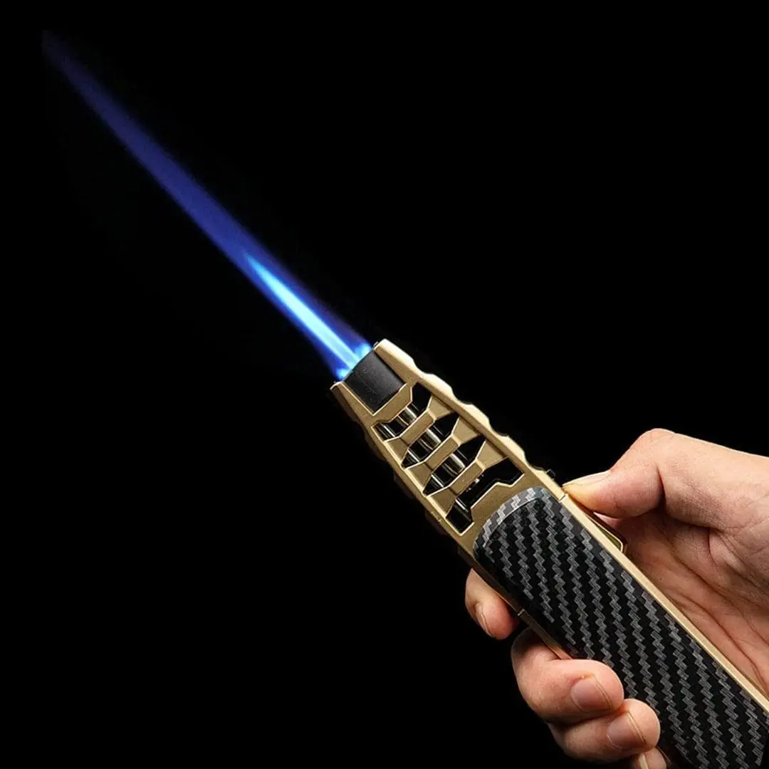 

Blue Jet Flame Fire Torch Outdoor Cigarette Lighter Windproof Lighters Butane Gas Kitchen BBQ Cigar Jet Lighter Mans Tools