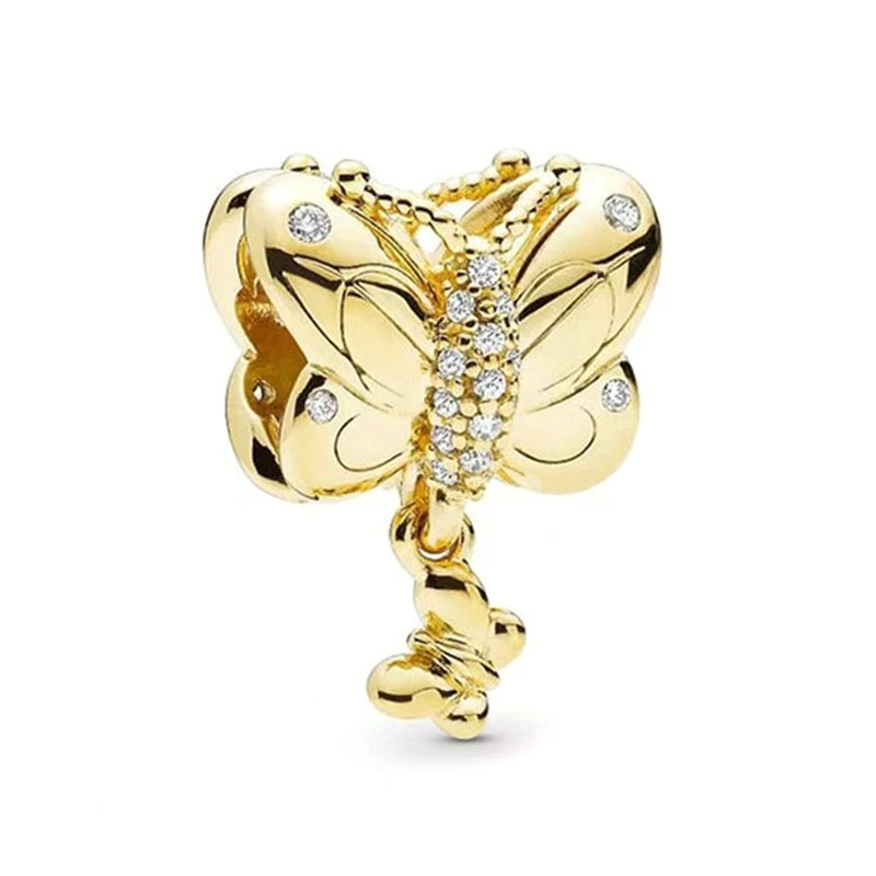 Gold Security Chain Snowflake & Dragon Hot Air Balloon Charm Beads for 925 Silver Bracelet 6