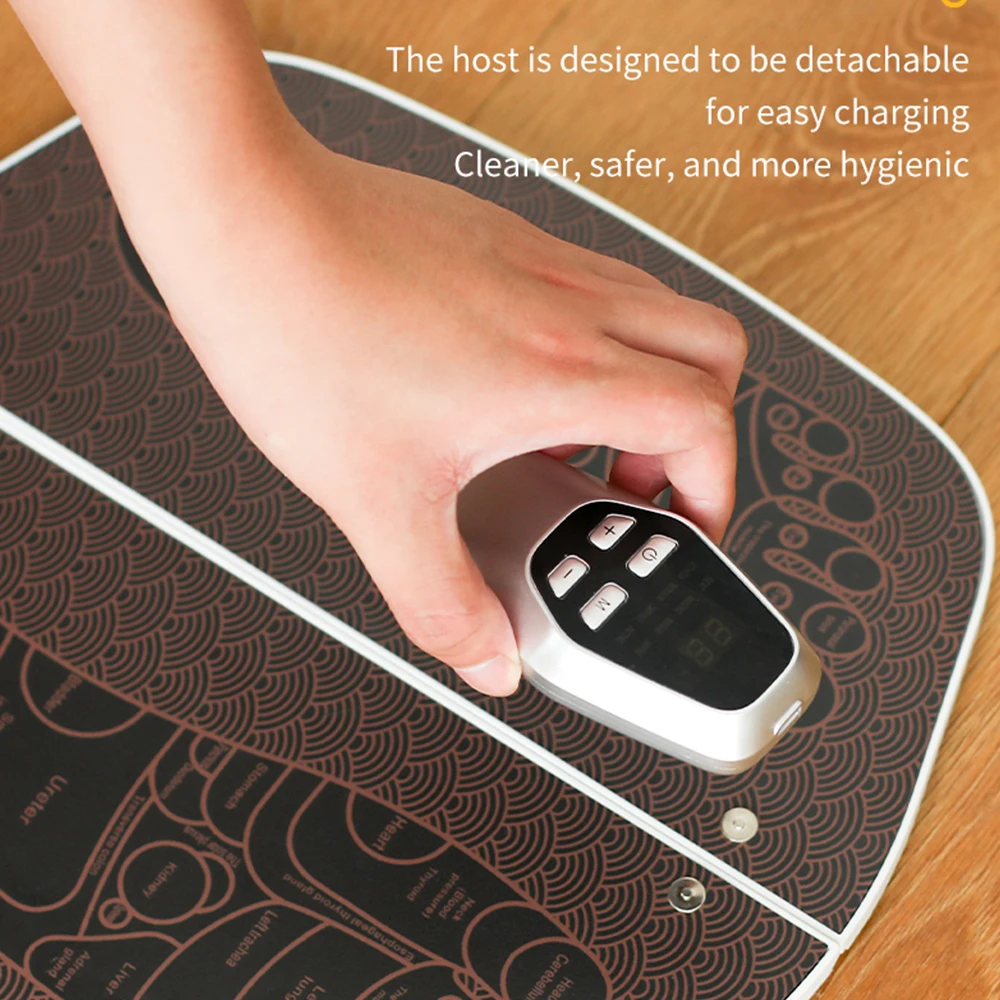 TENS Foot Muscle Electrostimulator Massager Pad Mat 8-Mode Relaxation Treatment