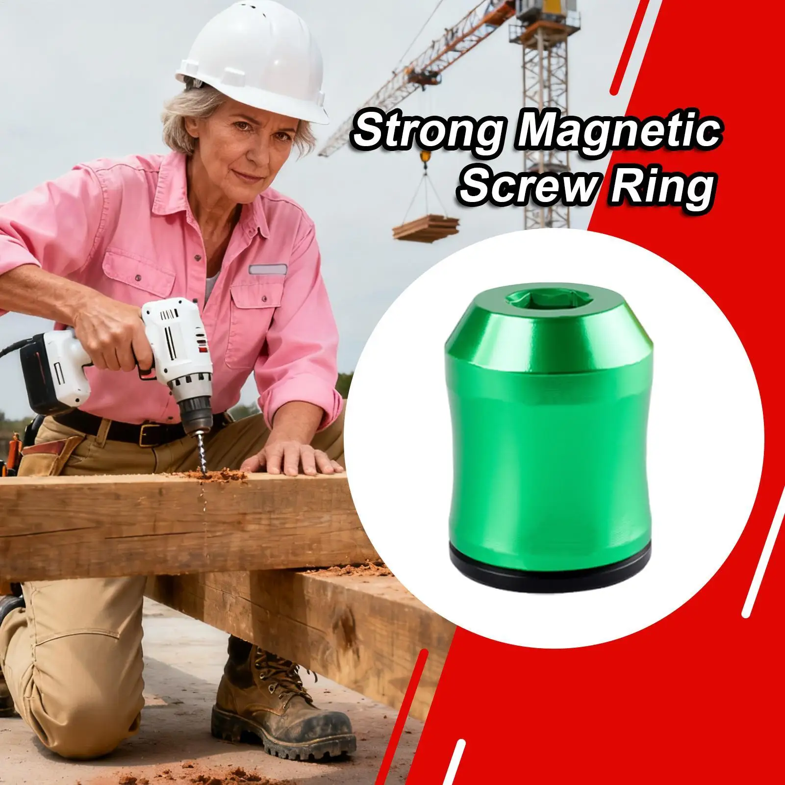 Magnet Screw Ring Magnetizer Heavy-Duty Tool Ring Screwdriver For Positioning Workbench Metalworking Assembly 1/4 Inch Hex