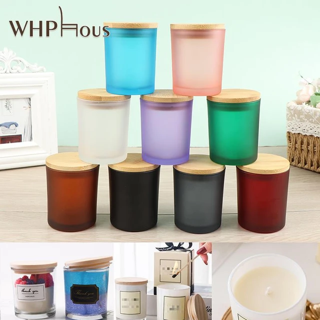 Jars for Candles Glass Candle Cup Aromatherapy Candle Holder Diy Black  Candle Making Candle Containers - AliExpress