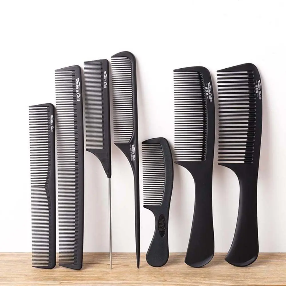 Hair Salon Portable Fine-tooth Pin Anti-static Hairdressing Hair Cut Comb Women Hair Comb Handle Hair Brush Hair Styling Tool
