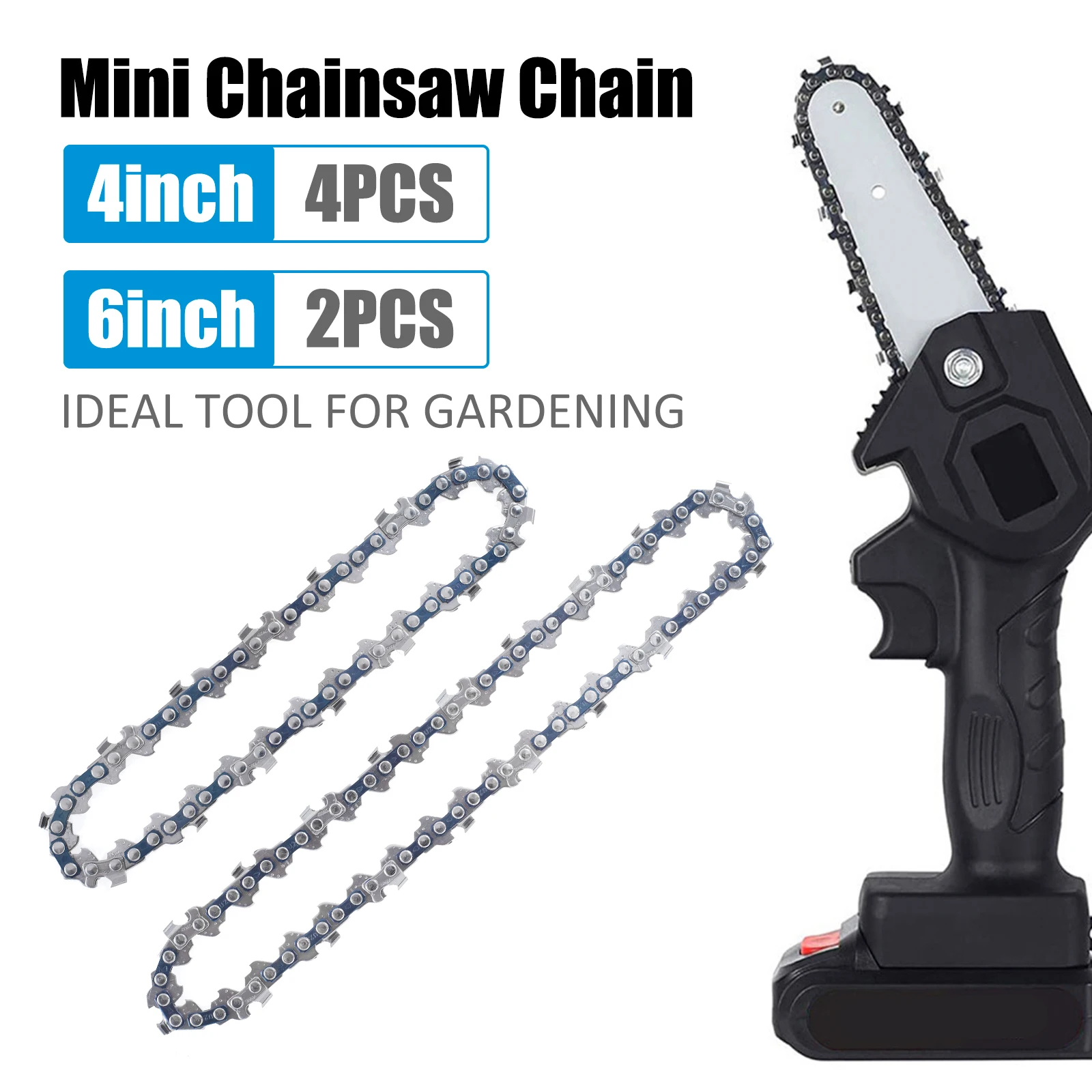 4PCS Mini Chainsaw Chain 4 Inch Electric Chainsaws Accessory Replacement For Logging Pruning Garden Tool chainsaw chain