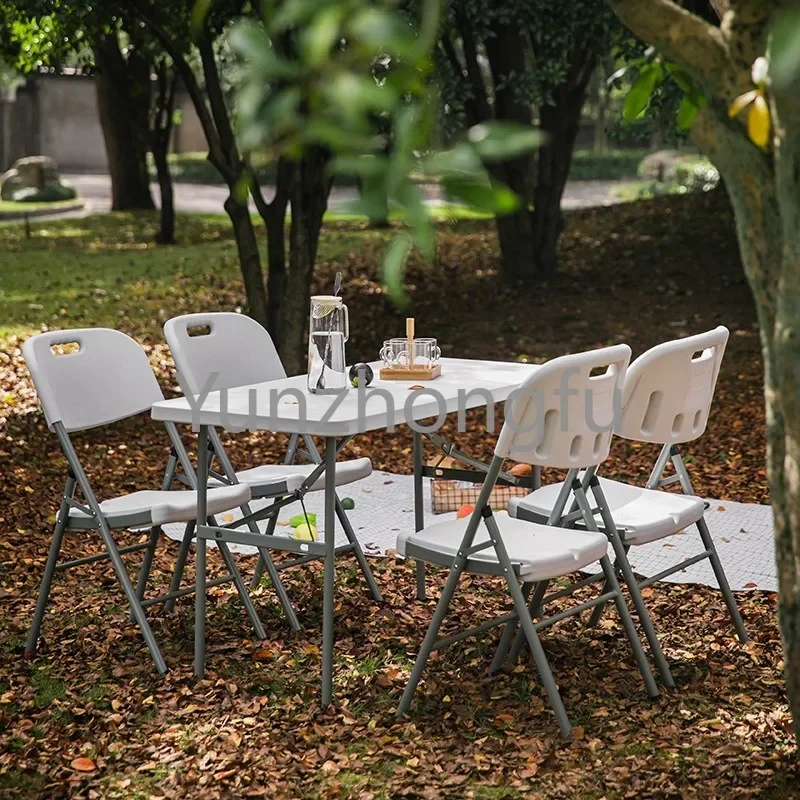 outdoor plastic mesa plegable 6ft dining foldable table banquet party picnic camping folding and chair for events