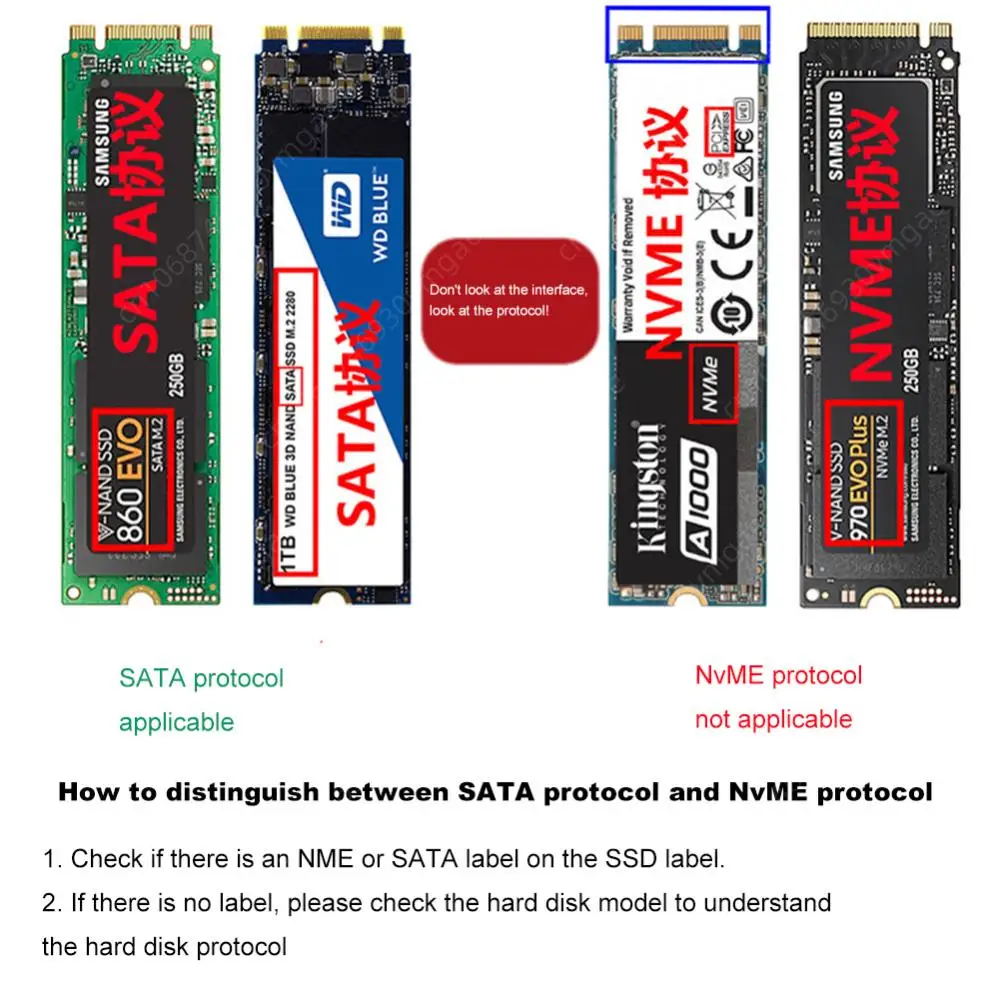 M.2 NGFF SSD a 2.5 inches SATA3 Enclosure Adapter Converter Case Enclosure 6gbps M.2 NGFF a 2.5in SATA III Adapter for PC