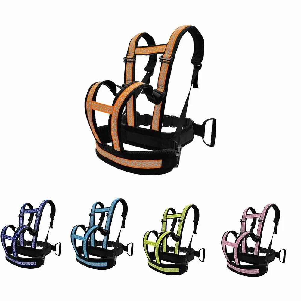 Breathable Children's Motorcycle Seat Belt Adjustable Strap Two Handles Kids Safety Seat Harness Reflective Strap Anti Lost