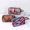 1PC New Fashion Waterproof Female Handbag Practical Larger Capacity Print Canvas Bag Key Coin Purse Three-layer Long Wallet 1