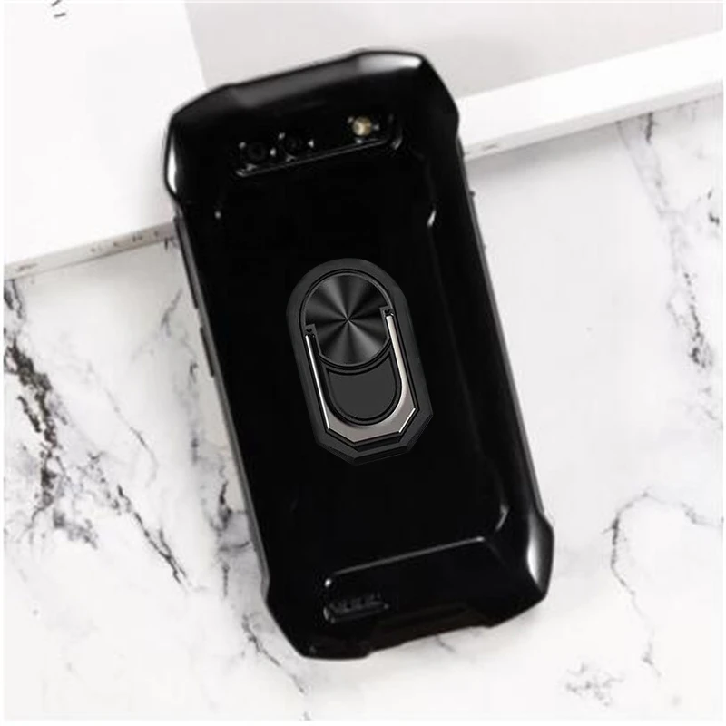 Enhanced Product Title: Durable Soft TPU Silicone Case with Back Finger Ring and Bracket for Cubot KingKong Mini Series