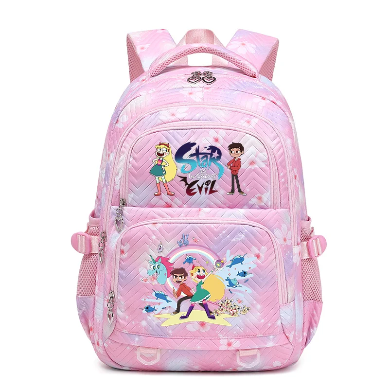 

Водонепроницаемый рюкзак для девочек-подростков, Женский дорожный ранец с принтом «Звезды и силы», школьный портфель