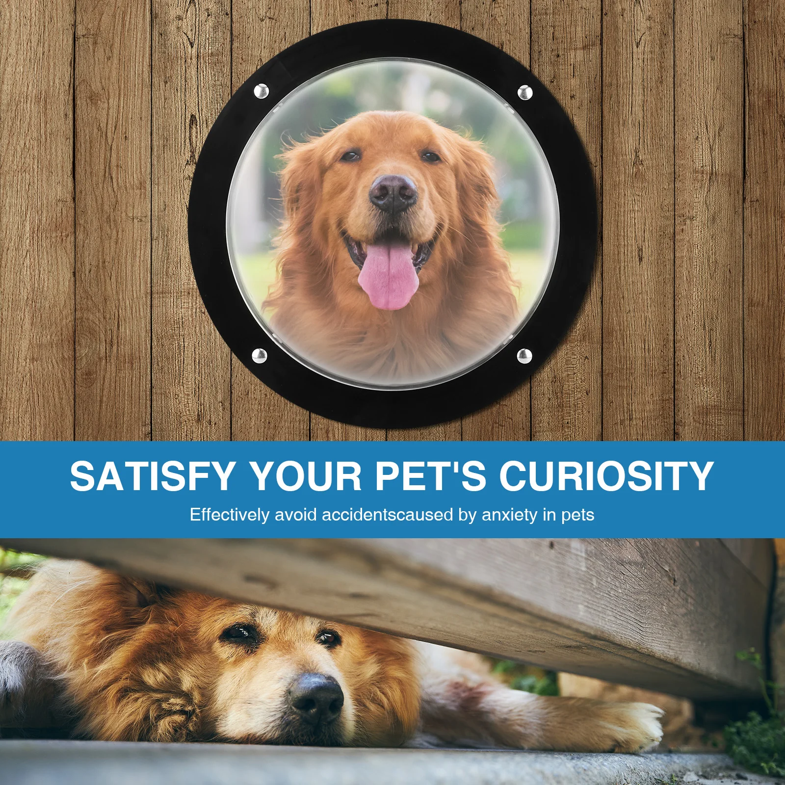 Acrylic Dome Dog Fence Window Clear View Dog Porthole Window Bubble Peek Window for Doggie/Cat/Horse Outside