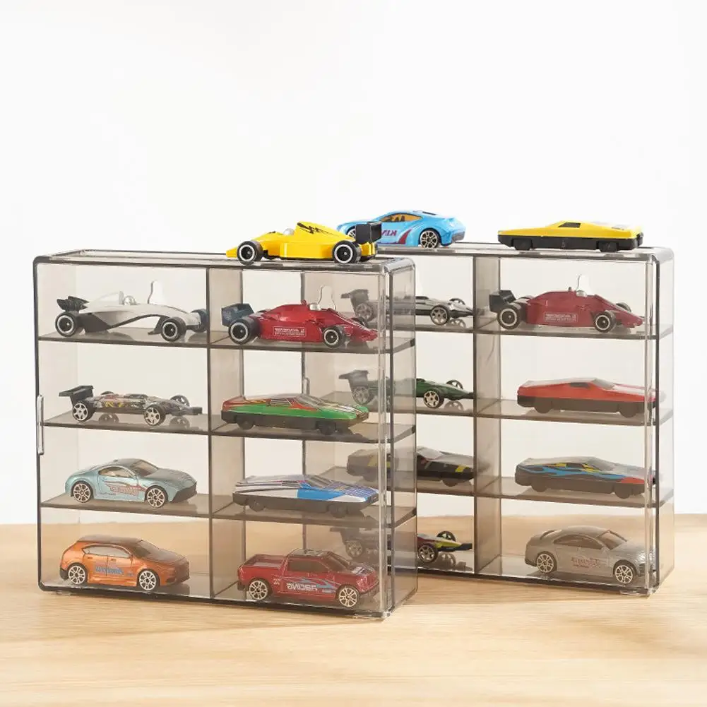 1:64 for Hot Wheels Display Box Car Model Toy Cabinet Rack For Hotwheels Cars Diecast Storage Acrylic Dustproof Display Box 2