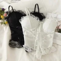 Vêtements pour femmes : Blouses, Crop tops sexy, Corsets, T-shirts à lacets, Camisoles, Débardeurs à fines bretelles, Gilets sans manches tendance 3