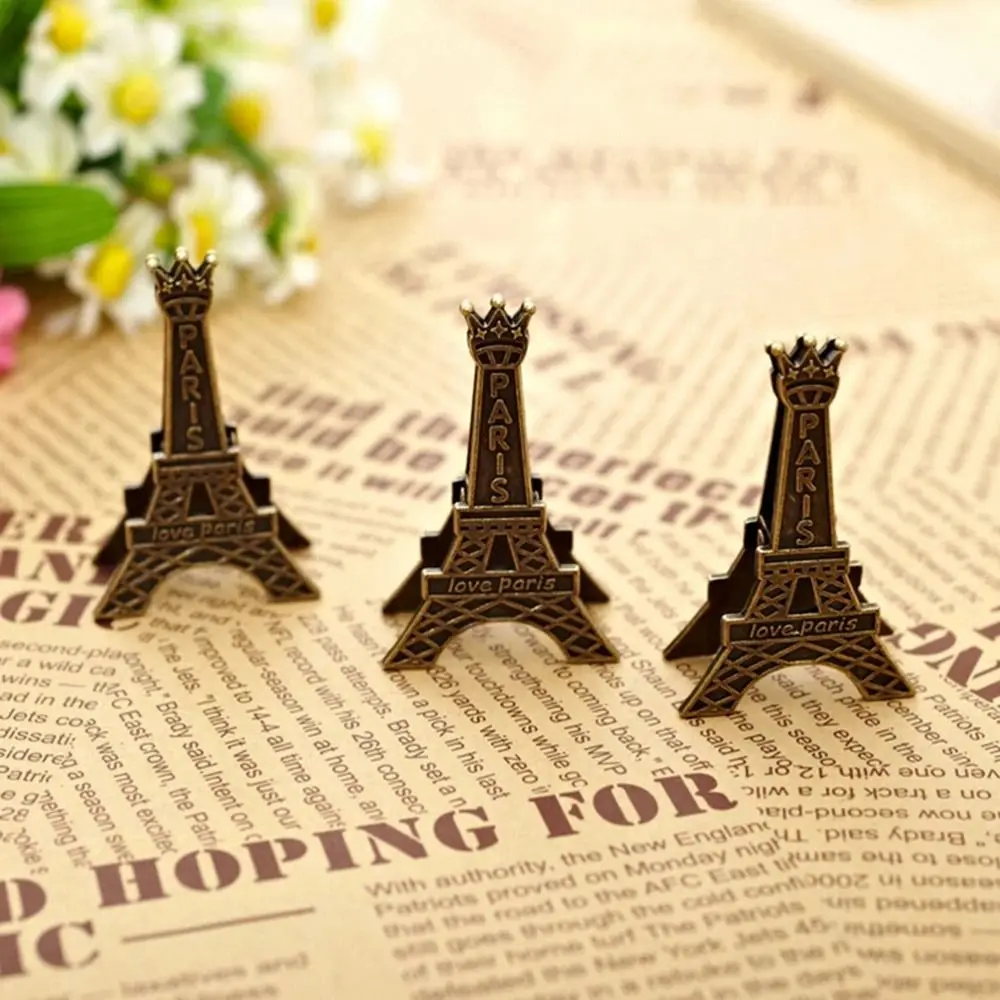 Creative Stationery Name Card Wedding Seats Clip Retro Style Metal Eiffel Tower Clip Paper Clip Memo Clip Picture Clip Holder 6