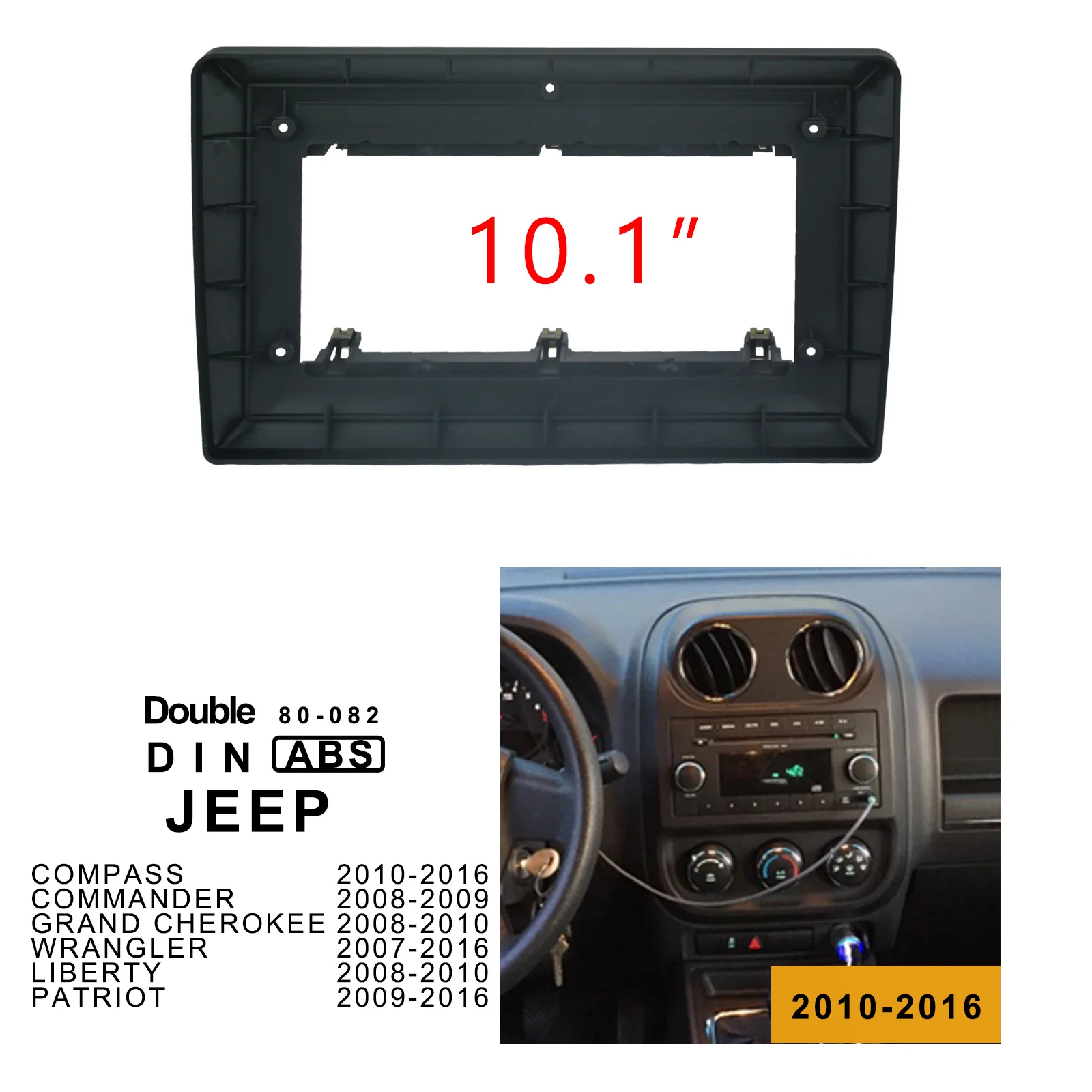 Автомобильный DVD-адаптер адаптер для приборной панели 2DIN 10 1 дюйма Jeep Chrysler Wrangle
