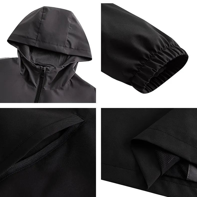 안타 남성용 러닝 트레이닝 재킷 방수 무불소 직조 스포츠웨어 후드 지퍼 클로저 스탠다드 핏 2026 신모델