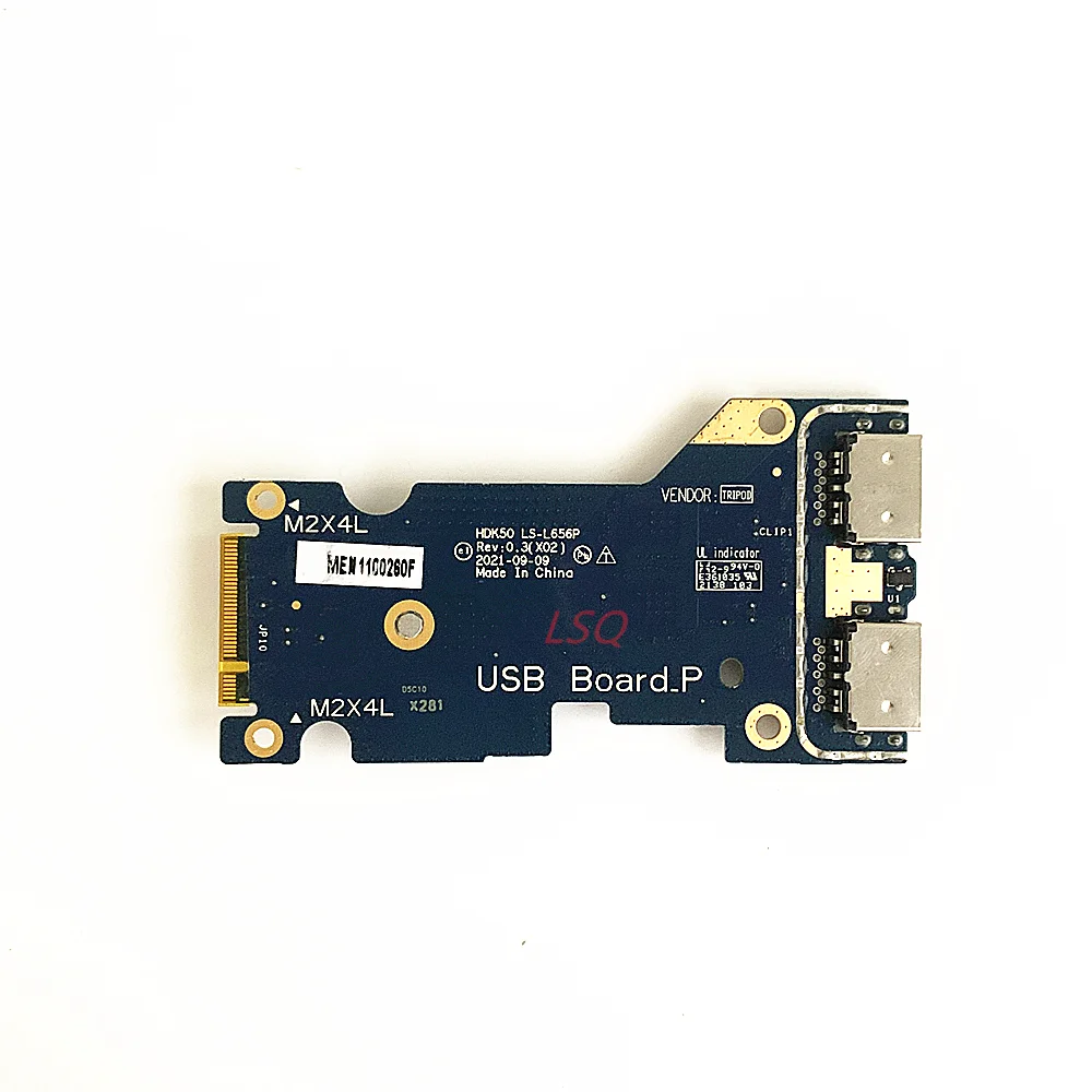 Ls-L656P Per Dell G15 5520 5521 G16 7620 Audio Ethernet Lan Port Io Board Cn-02P0Cy 2 P0Cy 100% Test Ok