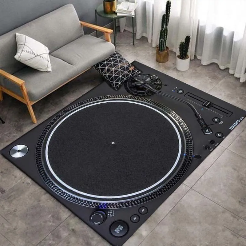 Disc Player Carpet floor mat shaggy rugs for Living Room Area Rug Decorative Floor Rug Carpet Gift for Anniversary Mother's Day Father's Day Furry Mat