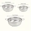 All Purpose Stainless Steel Fine Mesh Strainer Net Baskets with Handles Resting Base Colander Set Kitchen Supplies 6