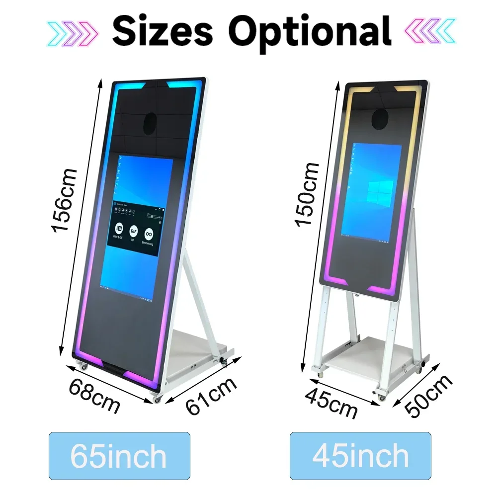 Portable Magic Mirror Photo Booth with Printer