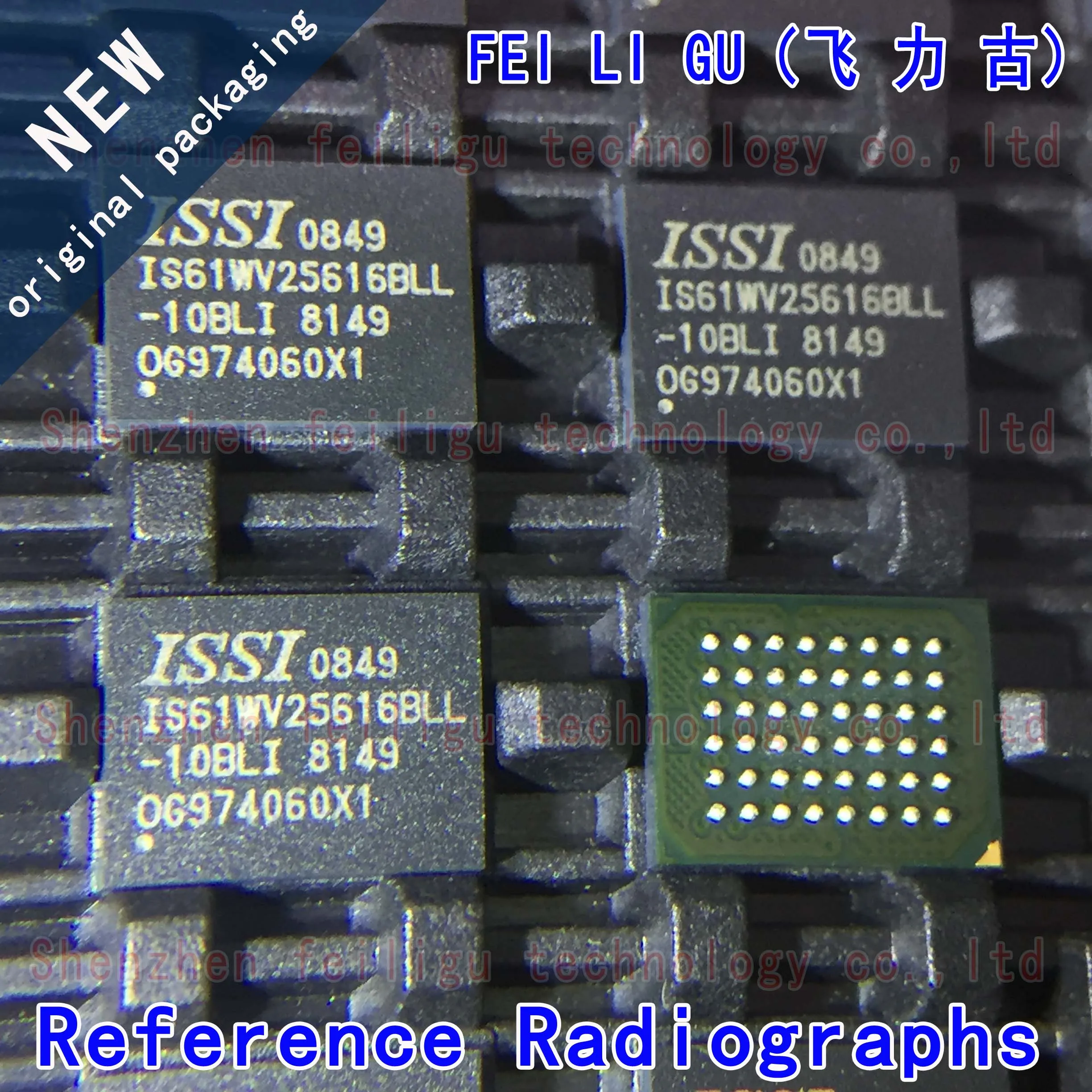 1PCS 100% New Original IS61WV25616BLL-10BLI IS61WV25616BLL Package:BGA48 SRAM Memory 4Mb Chip