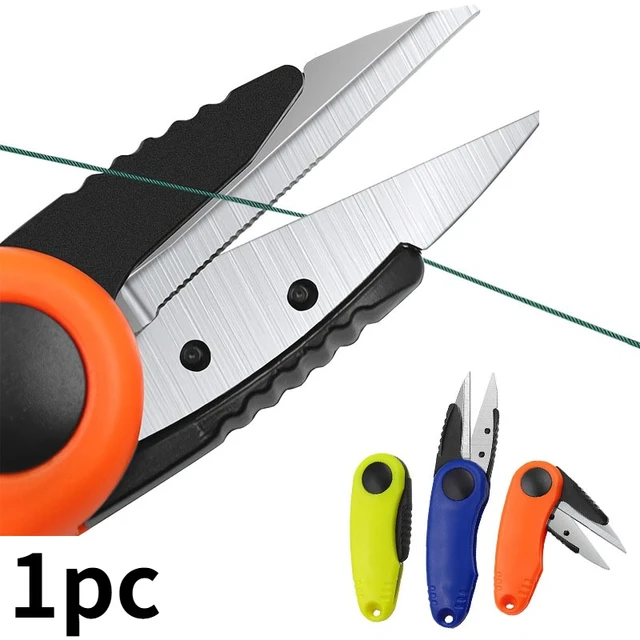 מספריים לדיג נירוסטה 1 יחידה, מספריים מתקפלות לחיתוך חוט דיג, מספריים לשימוש בדגים, אביזרים לציוד דיג 1