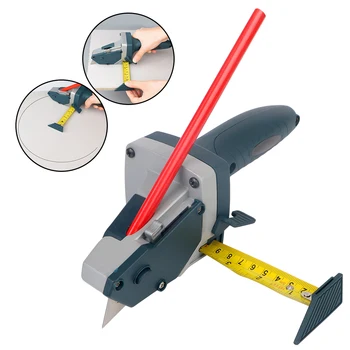 Taglierina per Cartongesso con Metro a Nastro da 5M, Utensile per Taglio Cartongesso, Lavorazione del Legno, Cartone, Bordatrice per Cartongesso, Strumento per Falegnameria