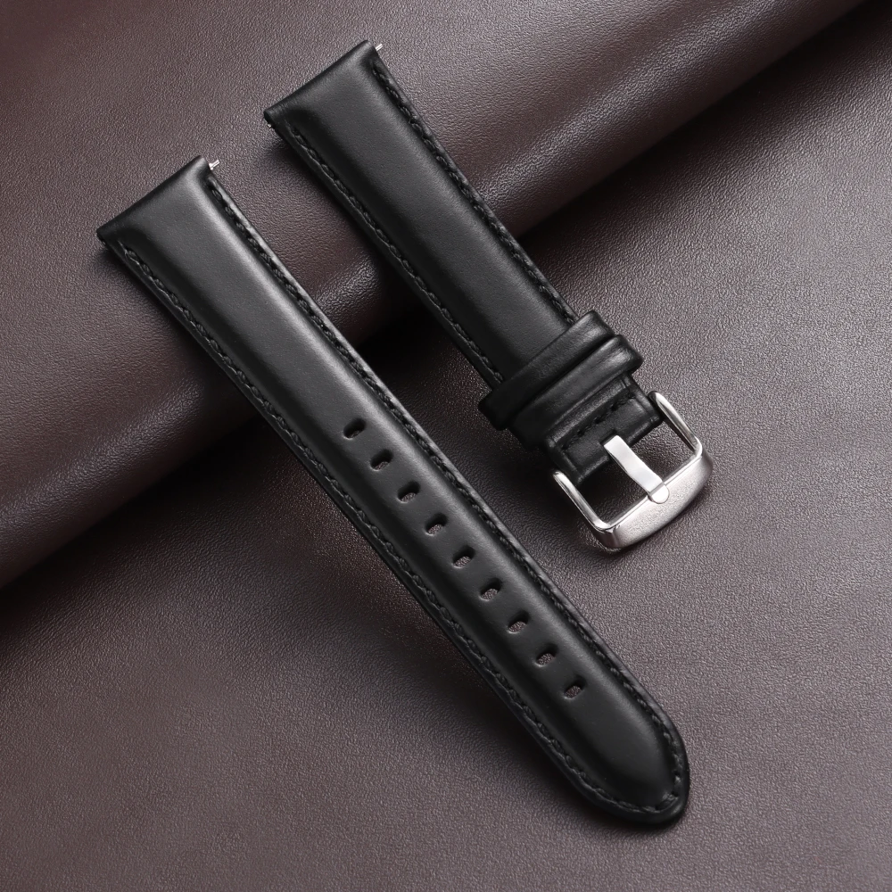 Vintage Genuine Leather Watchband - Quick Release Bracelet Universal Wristband