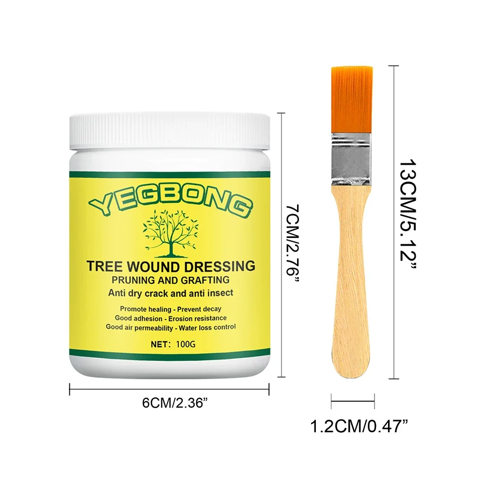 Tree Grafting Paste Tree Wound Bonsai Cut Paste Smear Agent Plant Grafting Pruning Sealer With Brush Bonsai Cut Wound