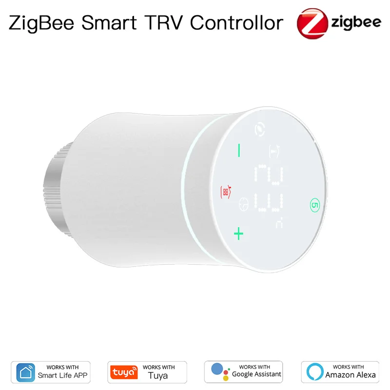 ZigBee Smart TRV Controllor Intelligent Radiator Temperature Control Valve App Remote Control Timing Energy-saving Thermostatic tuya smart radiator thermostatic valve smart home zigbee heating valve temperature controller trv works with alexa google home