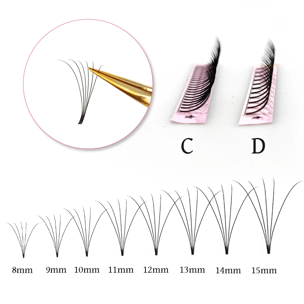 3D/4D/5D/6D Russian Volume Eyelashes Extension Short Stem Pre Made Fans C/D Curl Faux Mink Lash Eyelash Individual Extension eyelash extension eyelash extensions eyelash extension lashes fake eyelashes false eyelashes