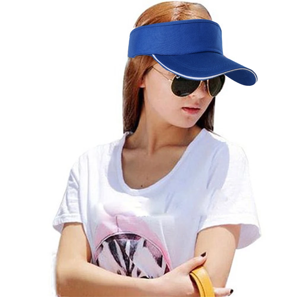 Men Women Hat UV Protection Ponytail Solid Running Fishing Sun