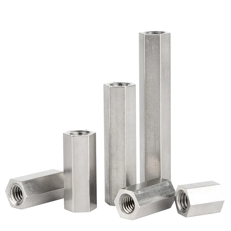 

M2 M2.5 M3 304 Stainless Steel A2 Hex Standoff Spacer Long Rod Coupling Hex Nut Bolt Length 3-100mm