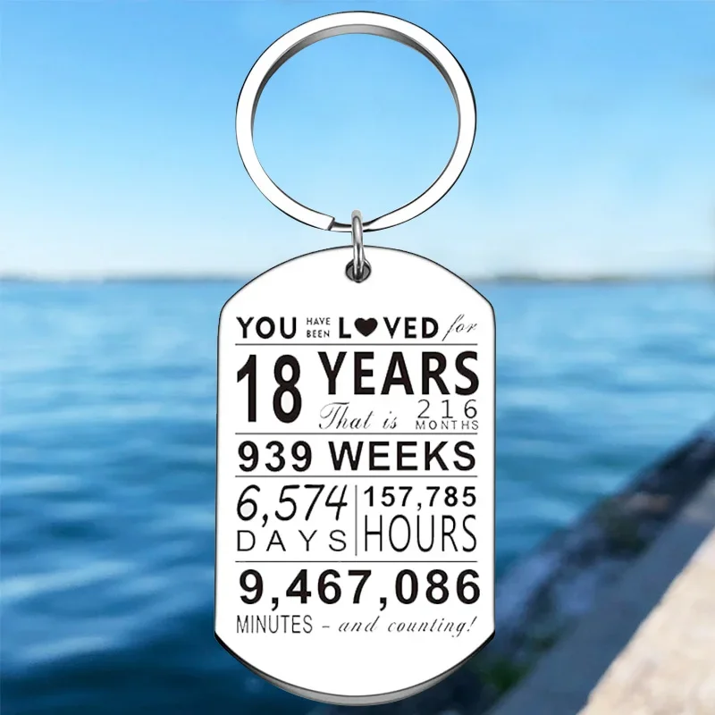 

Hot Funny Daughter Son Keychain Pendant 18th Birthday Gift Key Chains From Mom Dad