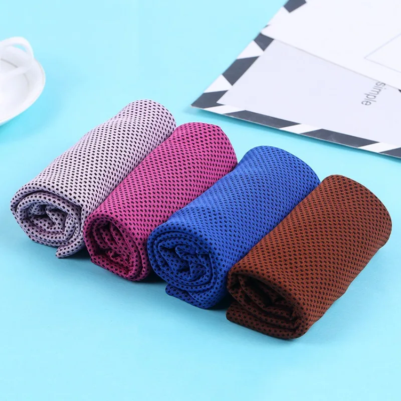 1PC Outdoor Exercise Cool Towel Handling Work Wipe Sweat Quick Drying Polyester Soft Breathable Sports Towel for Outdoor