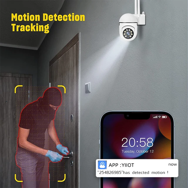 5MP Wifi IP Camera Outdoor 4X Digital Zoom Wireless Security Surveillance Camera AI Human Tracking Two-way Audio Night Color Cam - Image 3