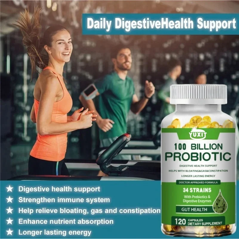 Prebiotics Enzyme Capsules-with Probiotics & Prebiotics 30/60/120 Capsules Non-GMO and Gluten Free Supplement