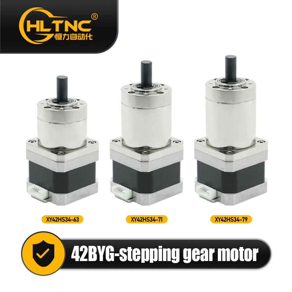 Stepper Motor 3D Printer Nema 17 Stepper Gear Motor 0.925-5N.m 42HS34 Ratio 3.7/14/51 Single Axis 8mm Current 1.5A For CNC Router
