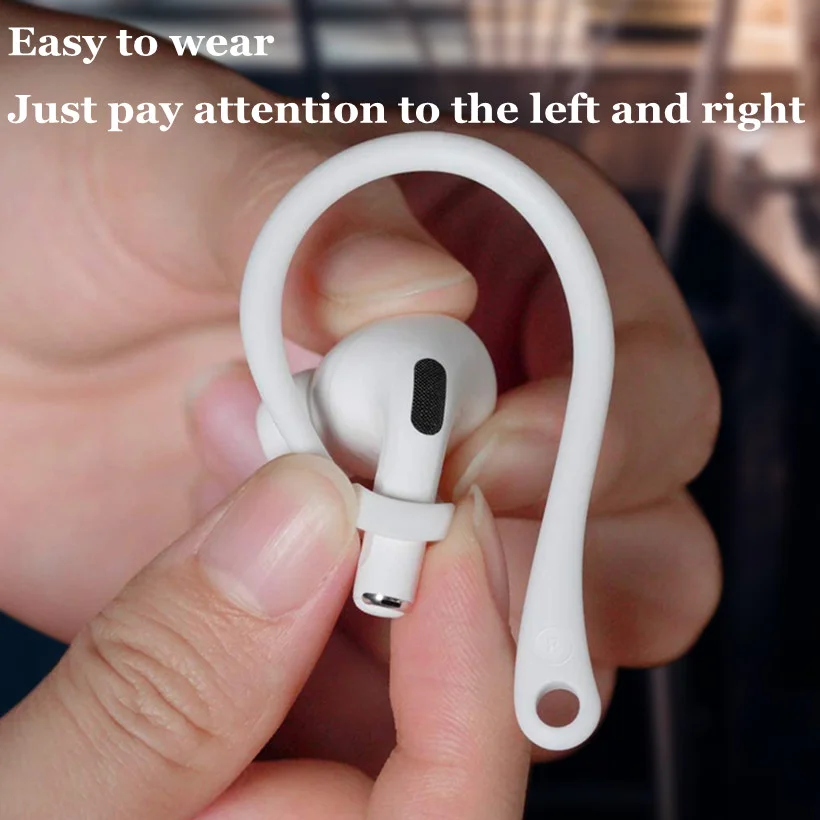 1Pair Anti-lost Earhook Eartips Secure Fit soft TPU Wireless Earphone Protective Accessories Holders For Apple AirPods 1 2 3 Pro