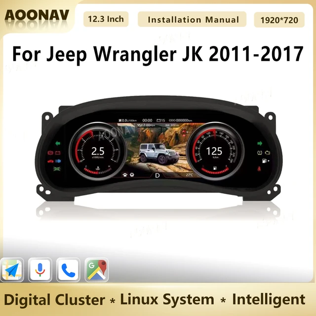 Jk 2011-2017ジェンド用デジタルクラスター,LCDスピードメーター,ダッシュボードディスプレイパネル,仮想,ピット用