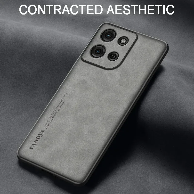 Luxurious Sheepskin Leather Phone Case with Matte Silicone Finish