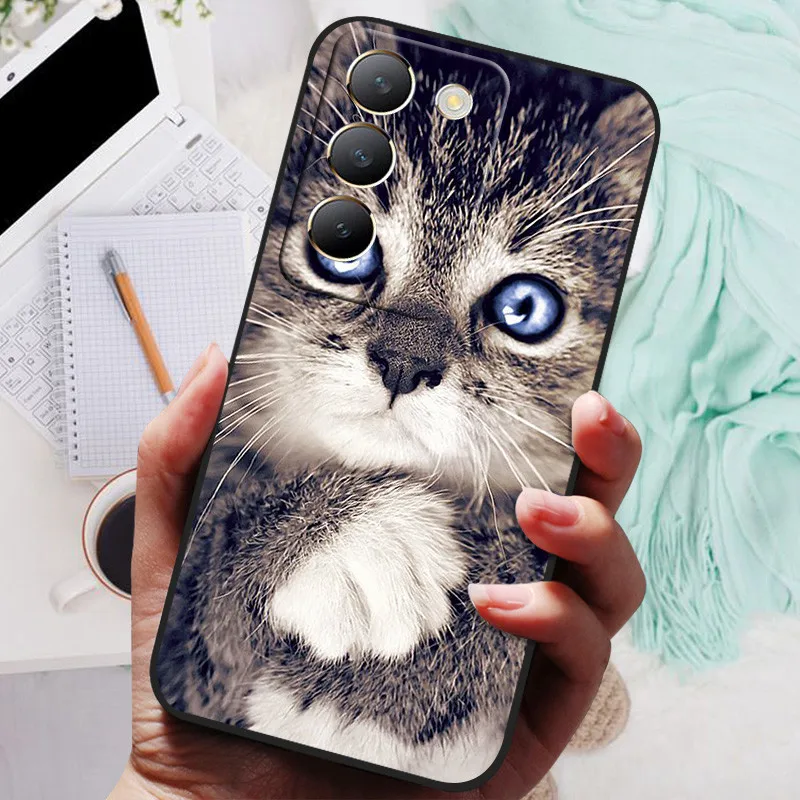 Enhanced Product Title:  
Black Silicone Soft Back Case with Lion Wolf Design