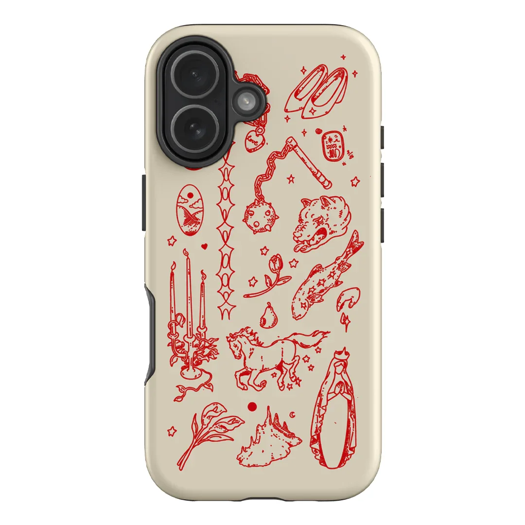 Elegant Retro Korean Art Phone Case - Luxury Double-Layer Cover